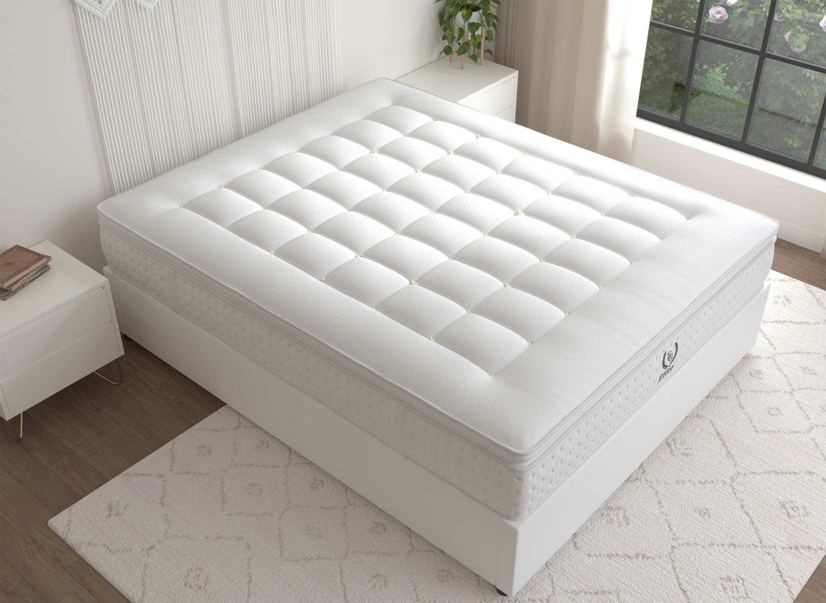 Matelas hybride mousse mémoire en gel et ressorts ensachés 180 x 200 cm épaisseur 31 cm SERENA - DécoInParis