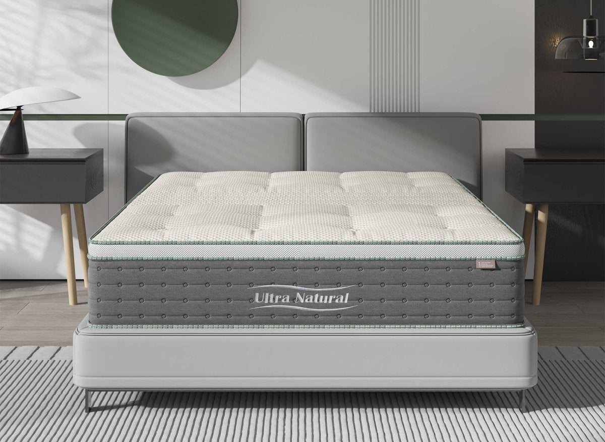 Matelas hybride NATURAL 160 x 200 cm ressorts ensachés et soie épaisseur 29 cm - DécoInParis