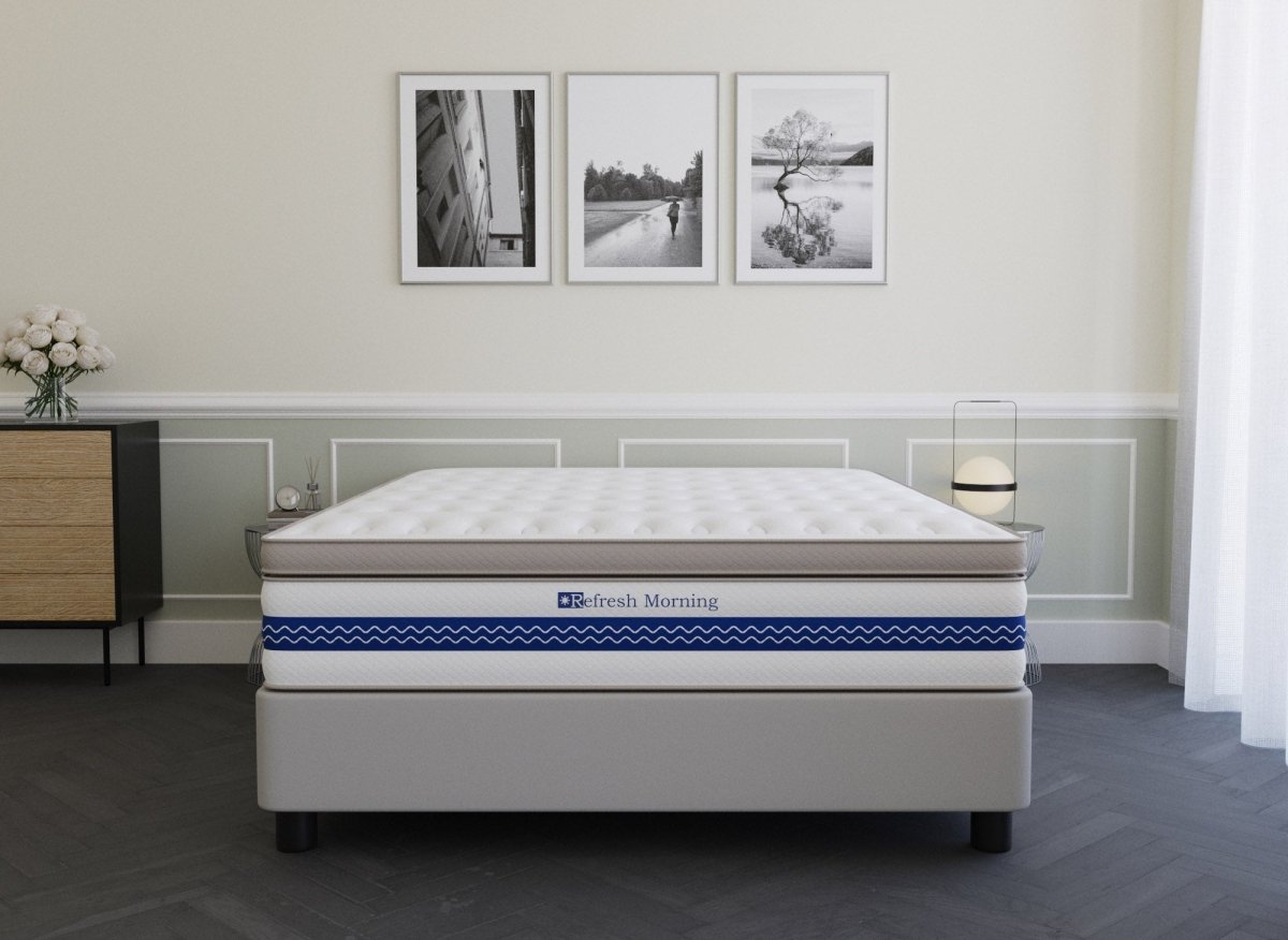 Matelas hybride REFRESH 180 x 200 cm ressorts ensachés et mémoire de forme épaisseur 32 cm - DécoInParis
