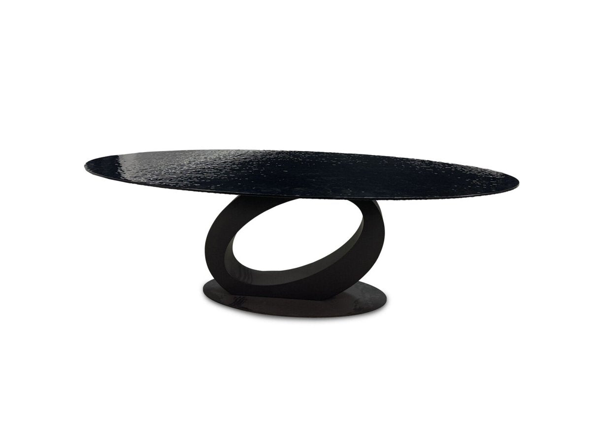 Table à manger en verre trempé noire 6 - 10 personnes CELIA - DécoInParis