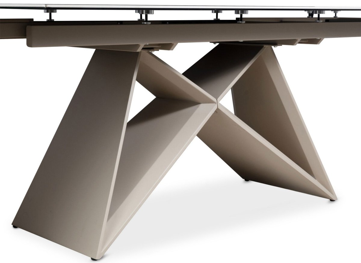 Tavolo da pranzo allungabile piano in ceramica bianca per 10 persone GABRIEL