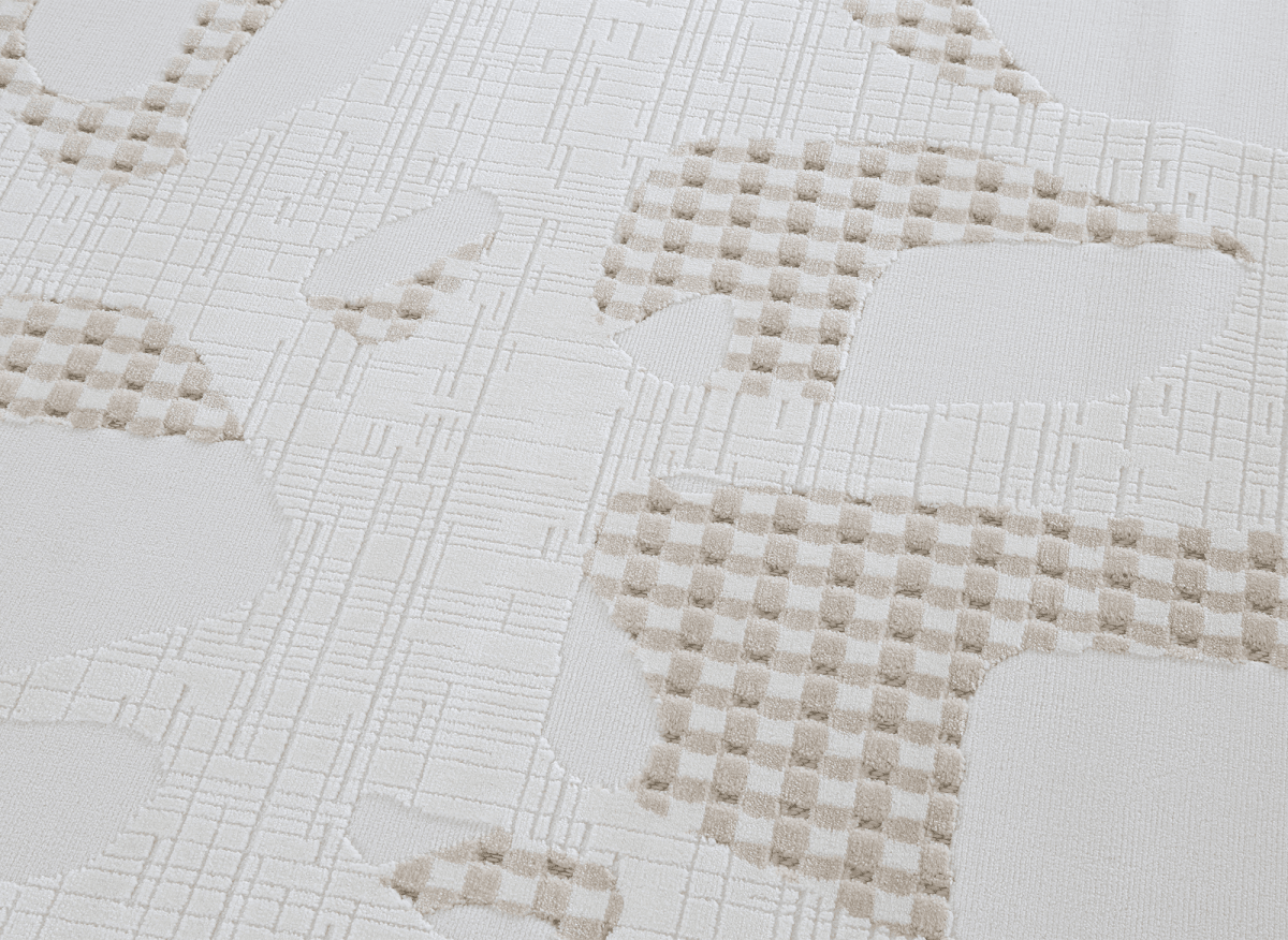 Tapis beige à motifs 160 x 230 cm BRUME - DécoInParis