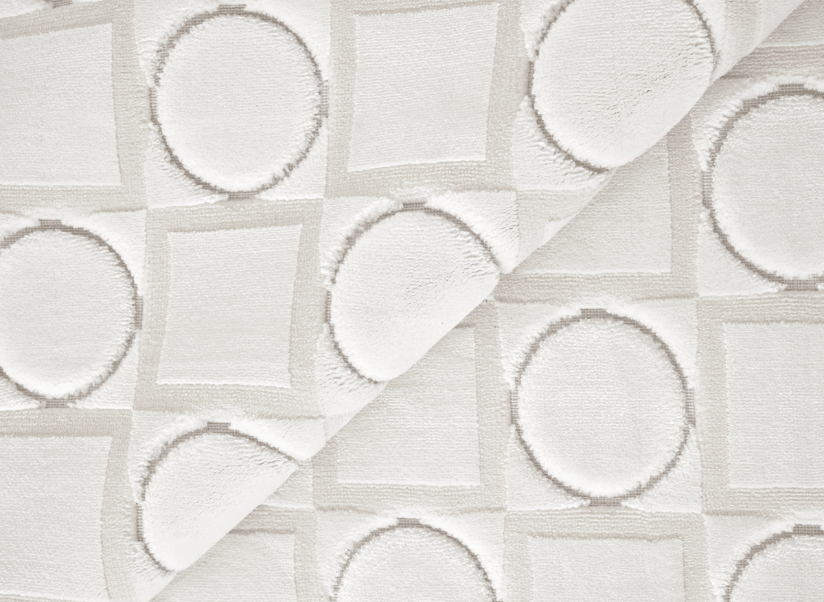 Tapis blanc écru à formes géométriques 192 x 290 cm KAELIES - DécoInParis