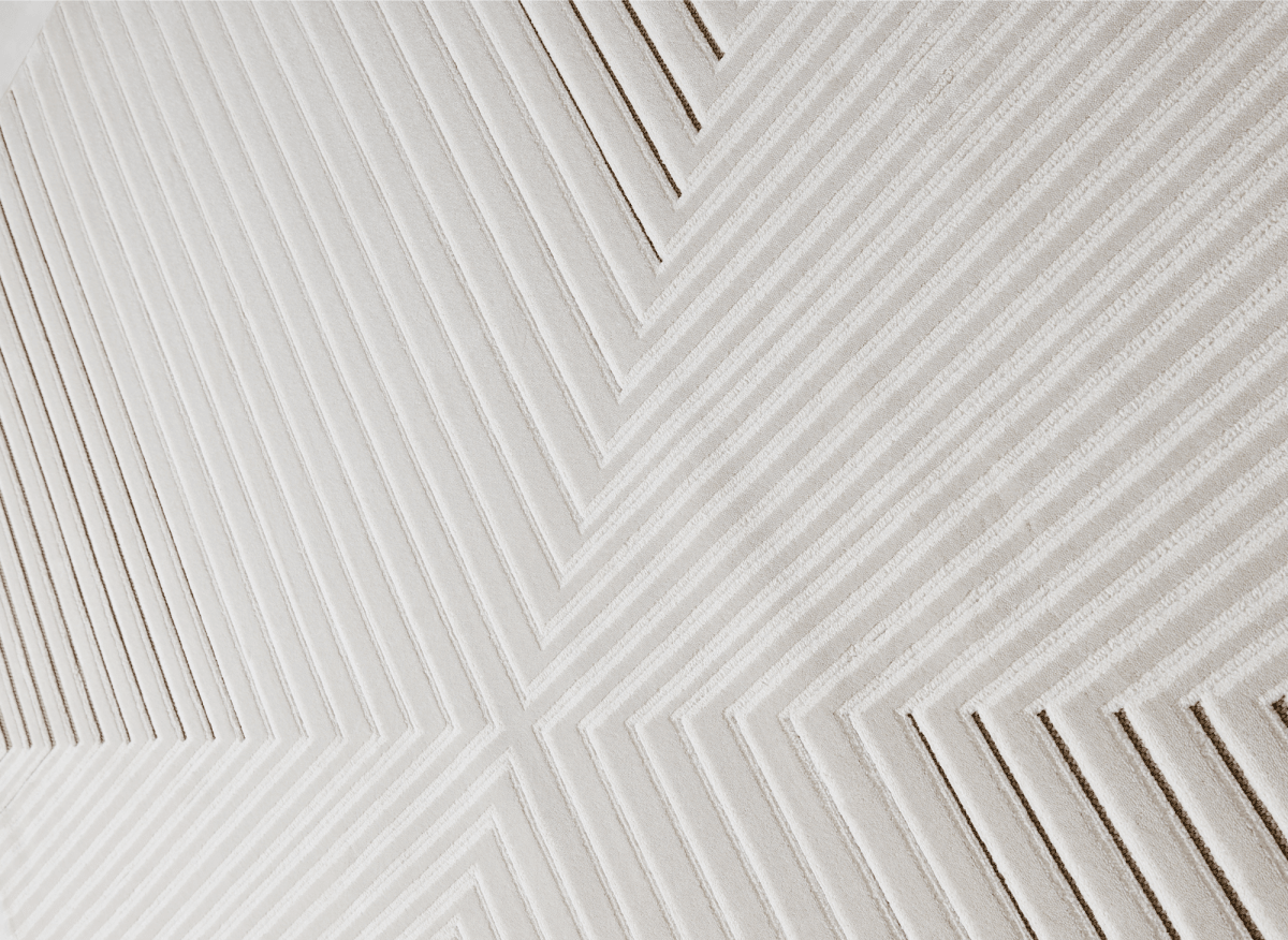 Tapis blanc écru à motifs chevrons 160 x 230 cm AMONA - DécoInParis