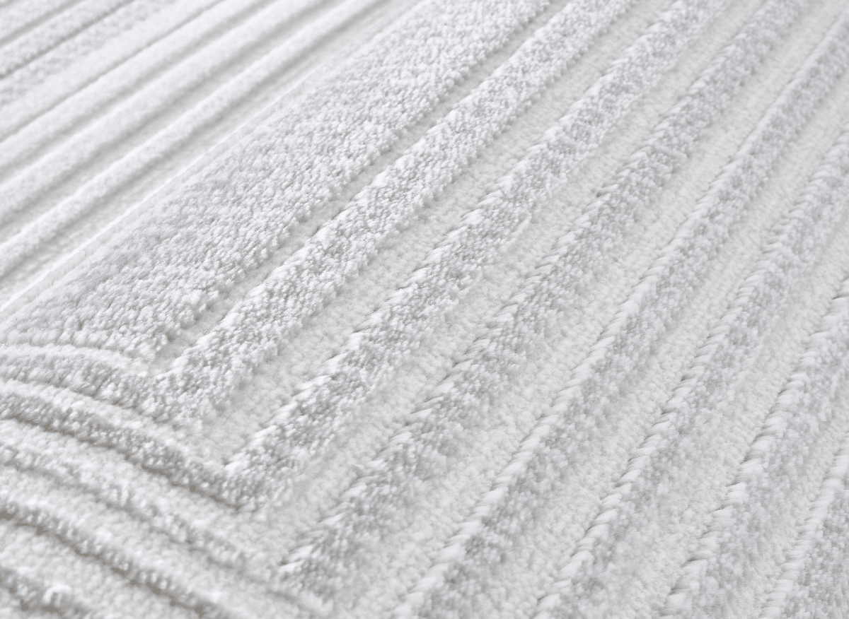 Tapis graphique art déco gris et blanc 160 x 230 cm HALL - DécoInParis