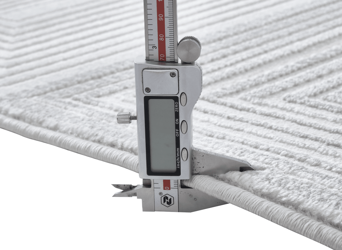 Tapis graphique art déco gris et blanc 160 x 230 cm HALL - DécoInParis