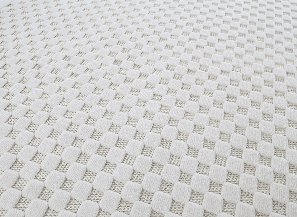 Tapis gris à motifs carreaux 160 x 230 cm MATILA - DécoInParis