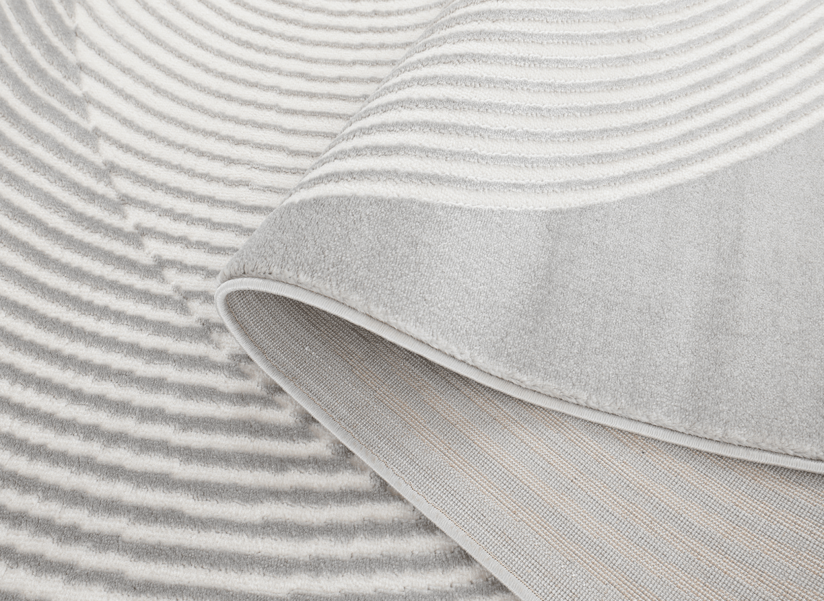 Tapis gris à motifs ronds 160 x 230 cm UTAH - DécoInParis