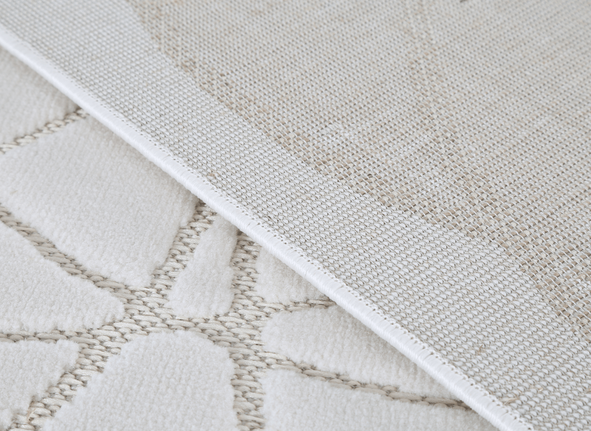 Tapis gris à motifs rosaces 160 x 230 cm SINGAPOUR - DécoInParis