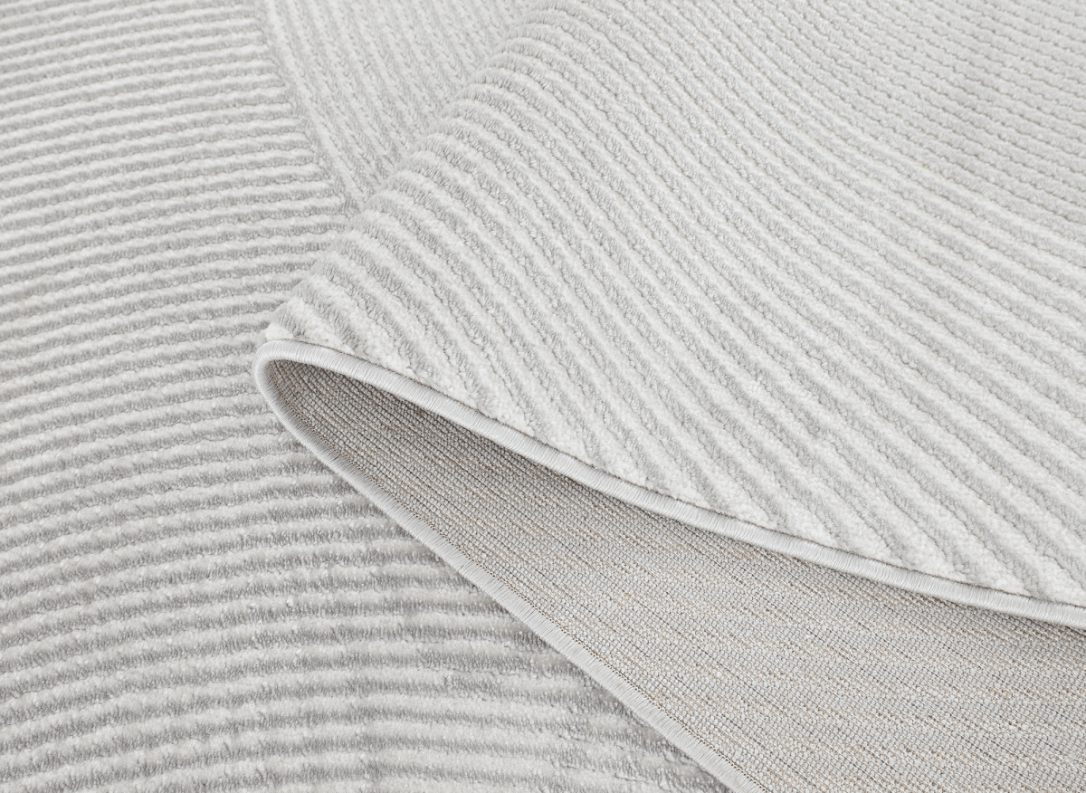 Tapis gris à motifs vague 160 x 230 cm KANSAS - DécoInParis