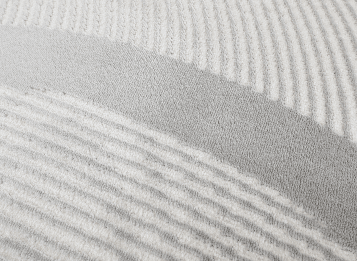 Tapis gris à motifs vague 160 x 230 cm KANSAS - DécoInParis