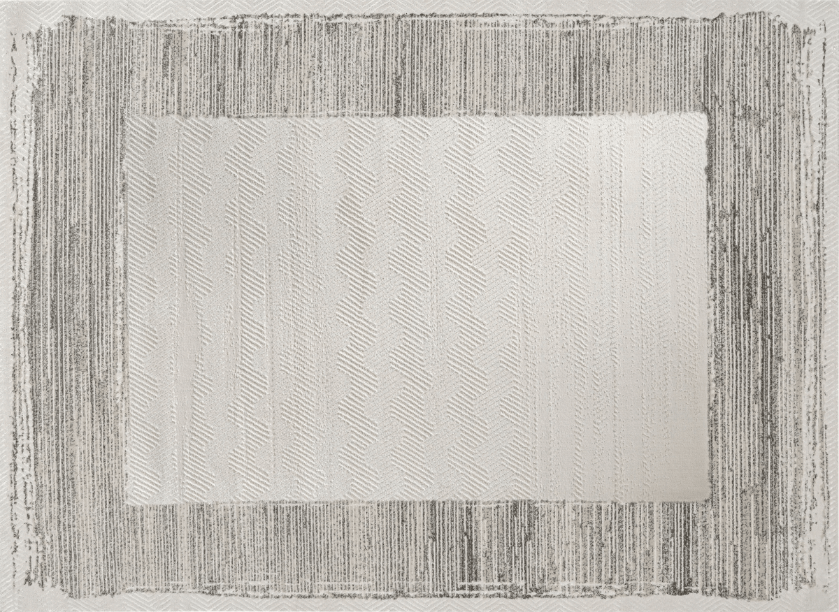 Tapis gris à tissu texturé 200 x 290 cm SOLIS - DécoInParis