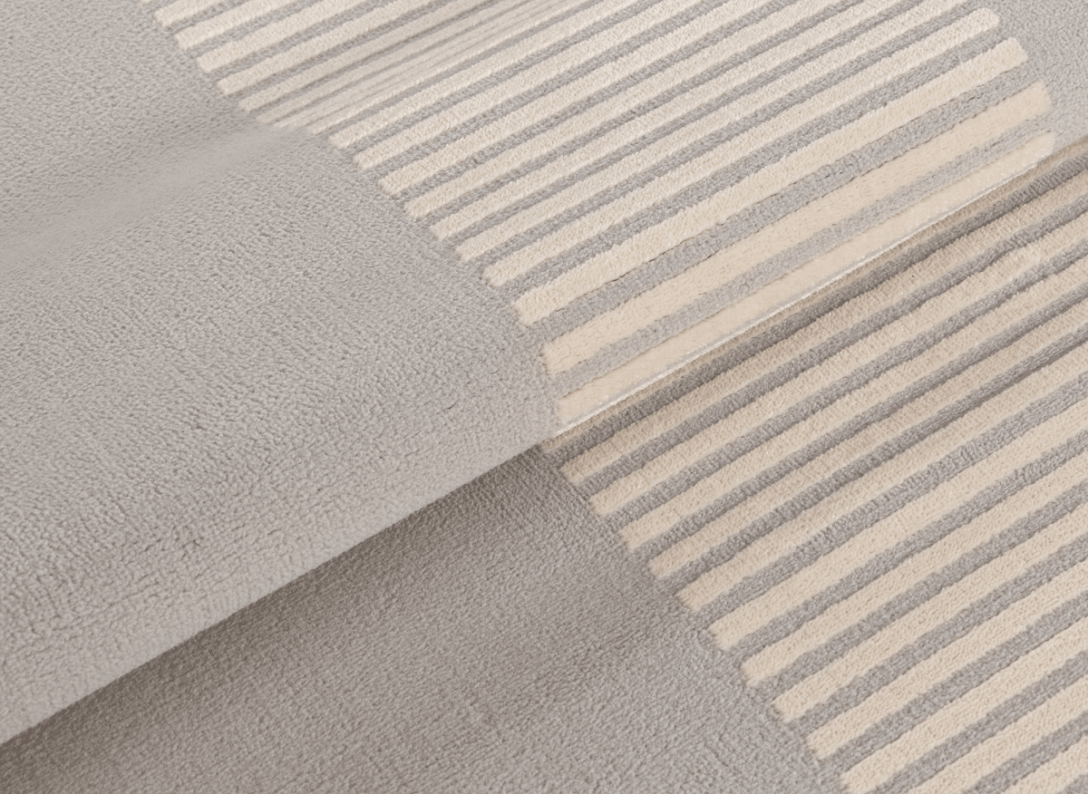 Tapis gris et beige à motifs 160 x 230 cm LYAH - DécoInParis