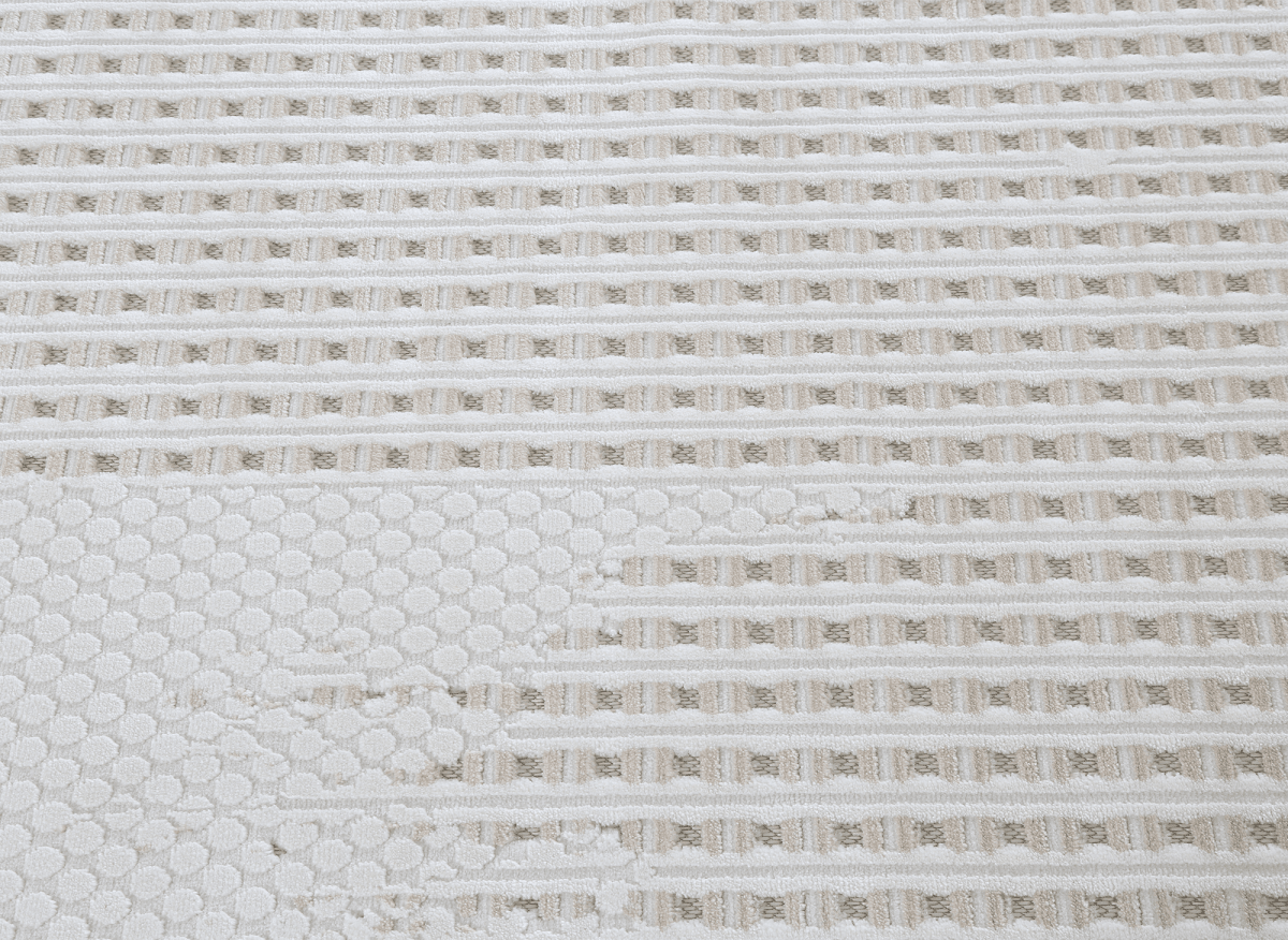 Tapis gris et taupe à motifs graphique 160 x 230 cm SIRMA - DécoInParis