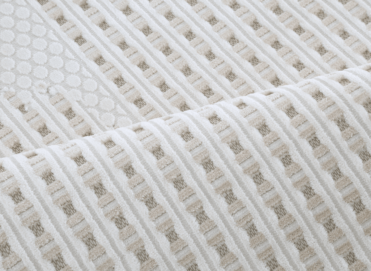 Tapis gris et taupe à motifs graphique 160 x 230 cm SIRMA - DécoInParis