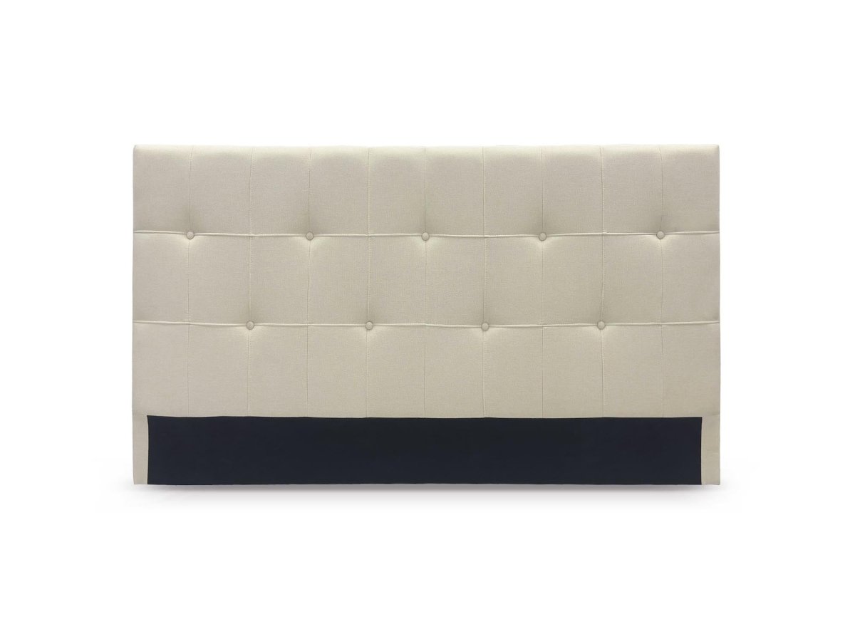 Tête de lit capitonnée en tissu beige 140 cm DOMICE - DécoInParis