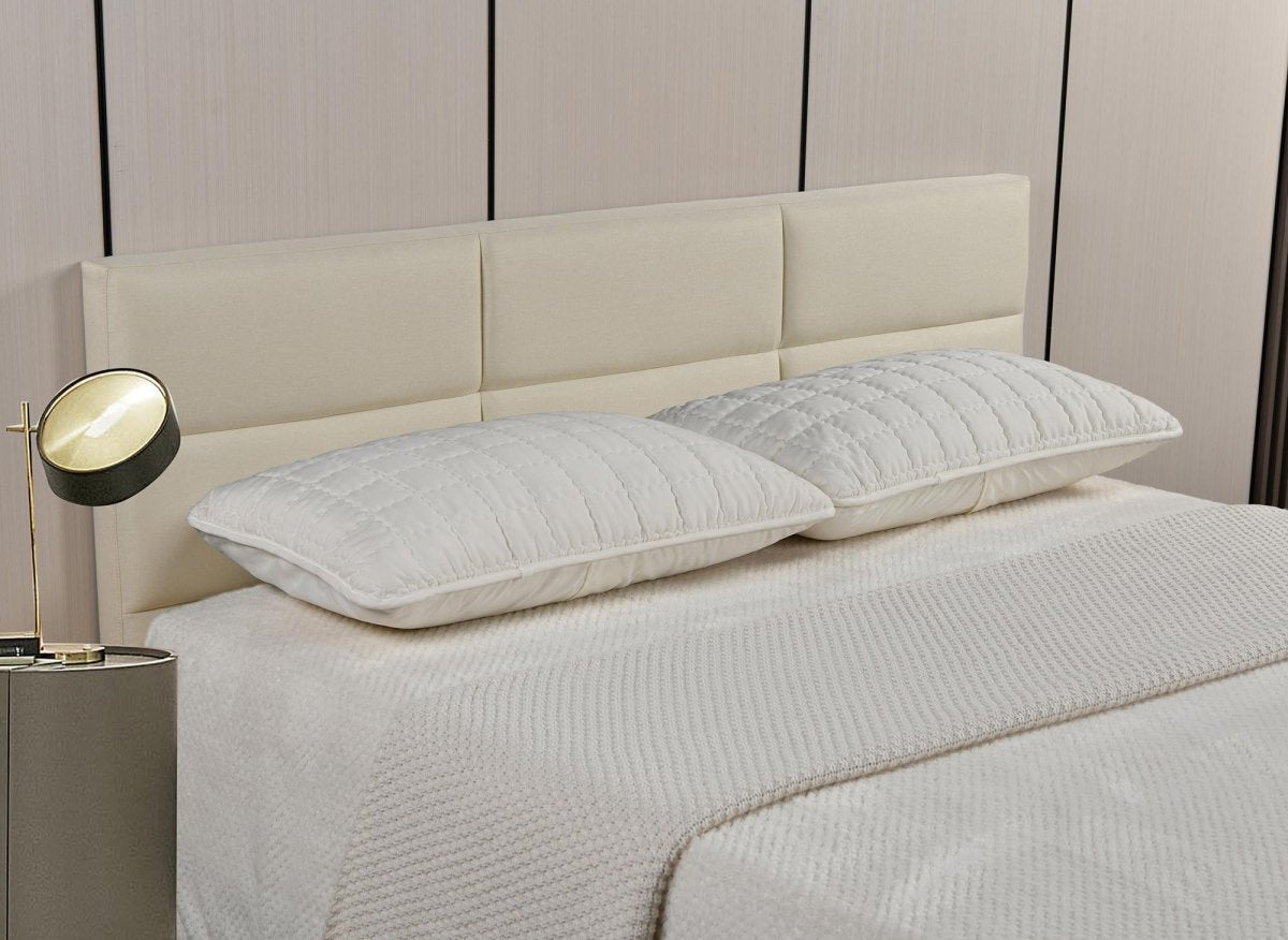 Tête de lit design en tissu beige 180 cm MATTY - DécoInParis